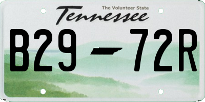 TN license plate B2972R