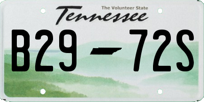 TN license plate B2972S