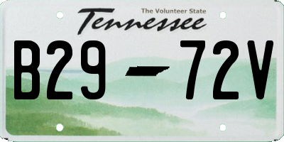 TN license plate B2972V