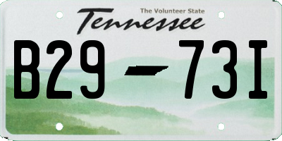 TN license plate B2973I