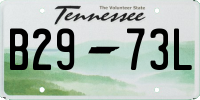 TN license plate B2973L