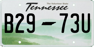 TN license plate B2973U