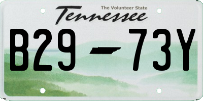TN license plate B2973Y