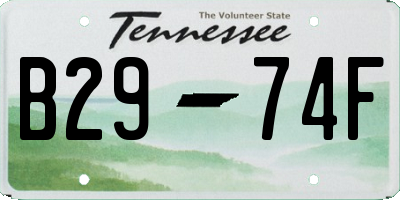 TN license plate B2974F