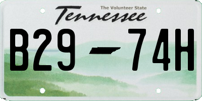 TN license plate B2974H