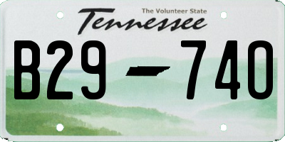 TN license plate B2974O