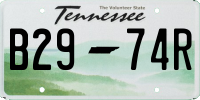 TN license plate B2974R