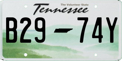 TN license plate B2974Y