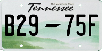 TN license plate B2975F