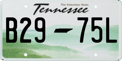 TN license plate B2975L