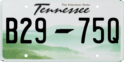 TN license plate B2975Q