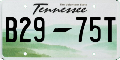 TN license plate B2975T