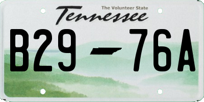 TN license plate B2976A