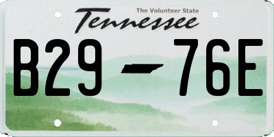 TN license plate B2976E