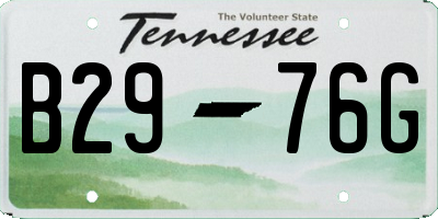 TN license plate B2976G
