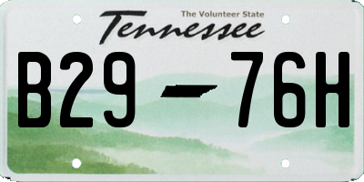 TN license plate B2976H