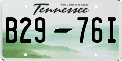 TN license plate B2976I