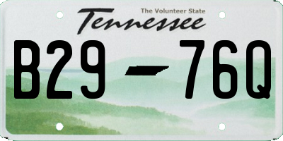 TN license plate B2976Q