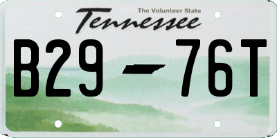 TN license plate B2976T