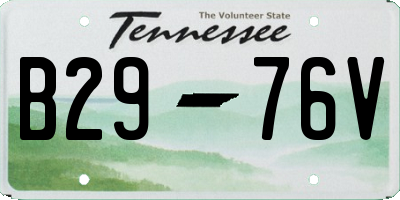TN license plate B2976V