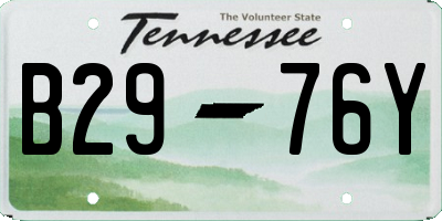 TN license plate B2976Y