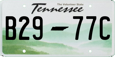 TN license plate B2977C