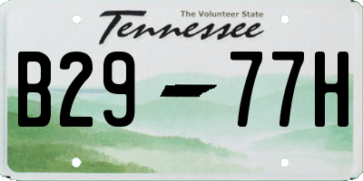 TN license plate B2977H