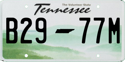 TN license plate B2977M