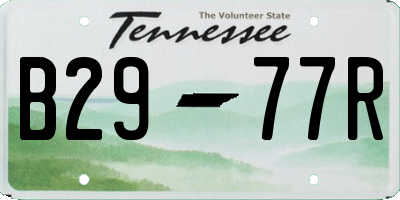 TN license plate B2977R