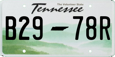 TN license plate B2978R