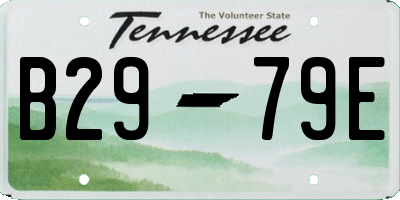 TN license plate B2979E