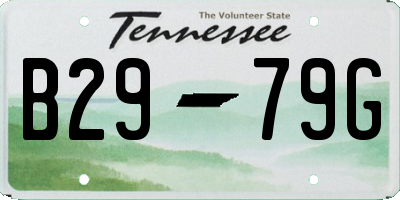 TN license plate B2979G