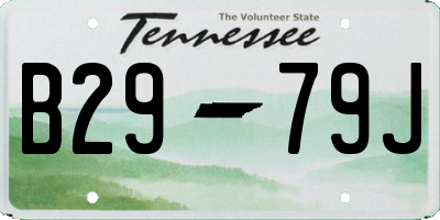 TN license plate B2979J