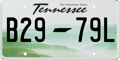 TN license plate B2979L