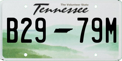 TN license plate B2979M