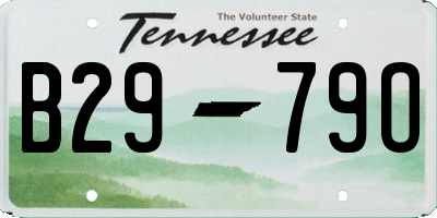 TN license plate B2979O