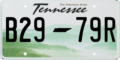 TN license plate B2979R