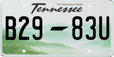 TN license plate B2983U