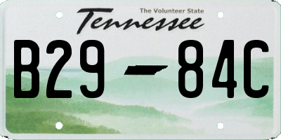 TN license plate B2984C