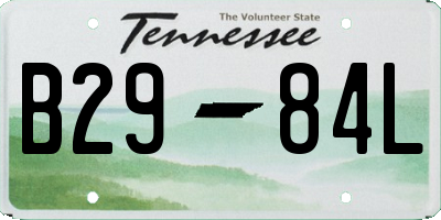 TN license plate B2984L