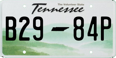 TN license plate B2984P