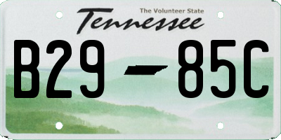 TN license plate B2985C