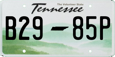 TN license plate B2985P
