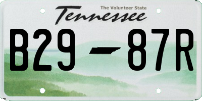 TN license plate B2987R