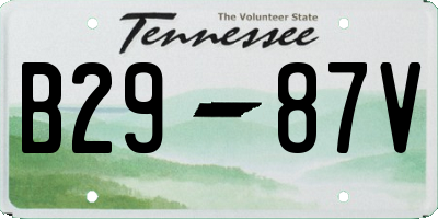 TN license plate B2987V