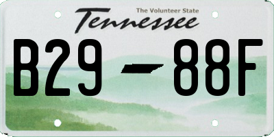 TN license plate B2988F