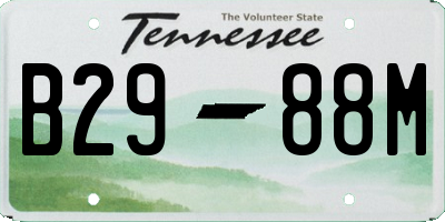 TN license plate B2988M
