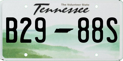 TN license plate B2988S