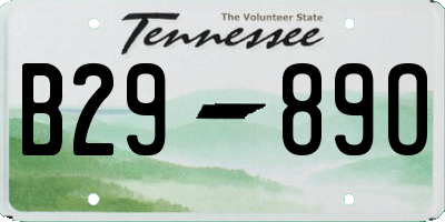 TN license plate B2989O