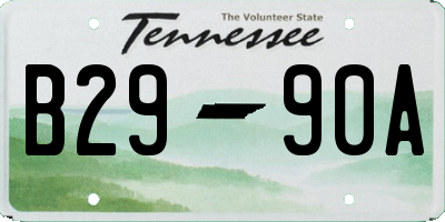 TN license plate B2990A